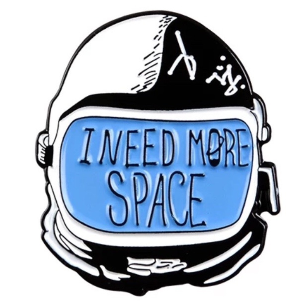 1 LEFT‼️ Need Space Astronaut Enamel Pin Funny Antisocial Astronomy Science Gift